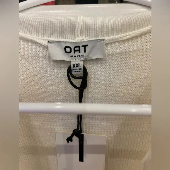 NWT Oat New York Women’s Long Sleeve Hooded Cardigan in Natural Cream - Picture 6 of 7